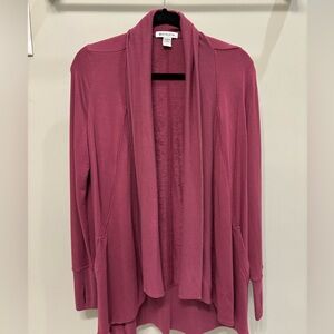 Athleta Mauve Open-Front Hoodie